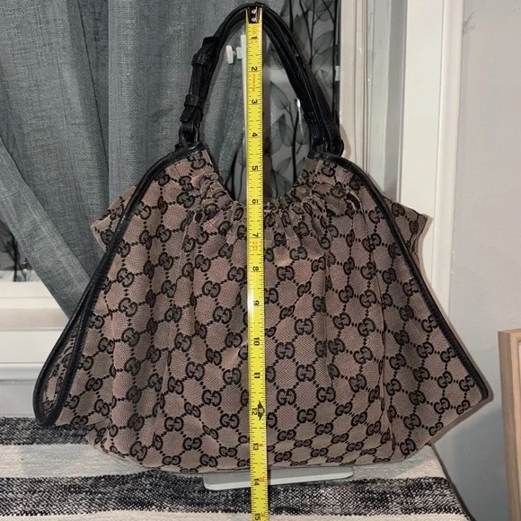 Gucci Brown Canvas Tote with Monogram Pattern - Picture 13 of 14